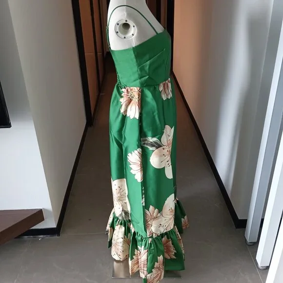 Alemais Sage Midi Dress in Green - Picture 6 of 11